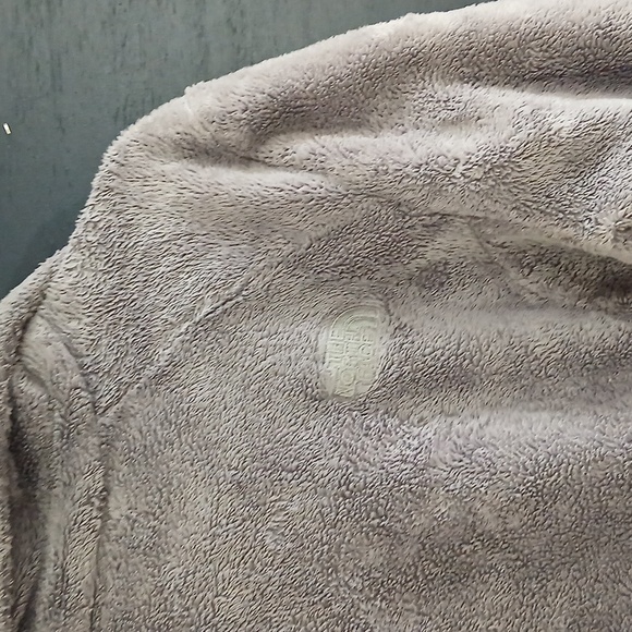 The North Face Fleece Women's Soft Gray Teddy Jacket Zip Down Size Small - Picture 6 of 7
